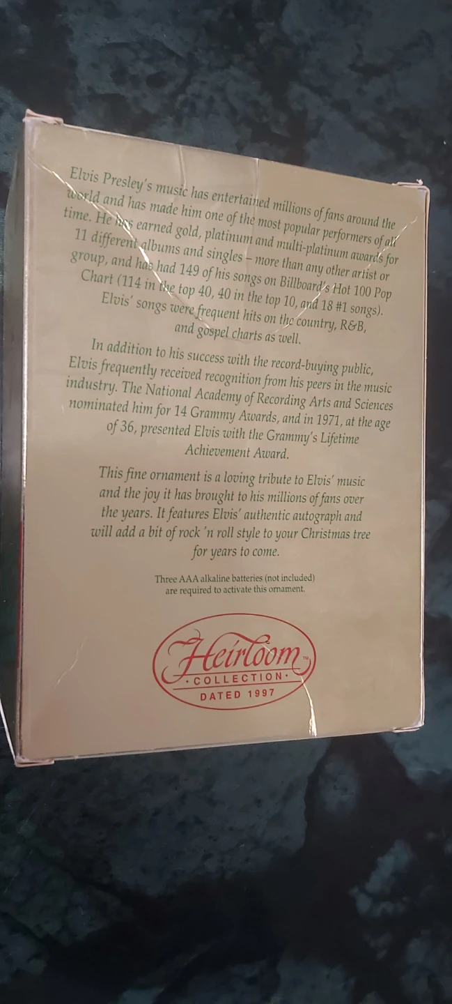 Carlton Elvis Jukebox Christmas Ornament 1997 - photo 2