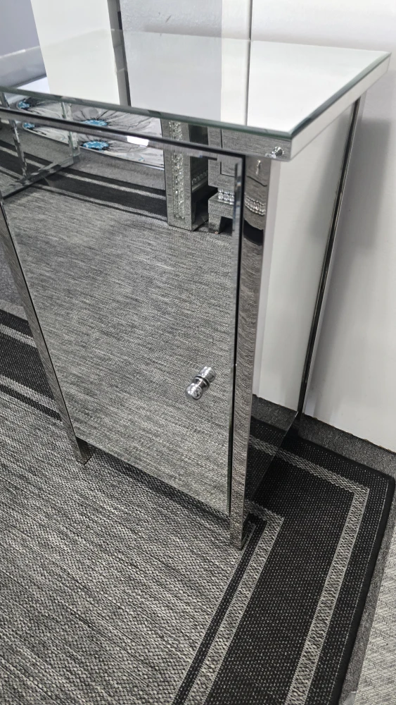 Mirrored Cabinet with Crystal Handle