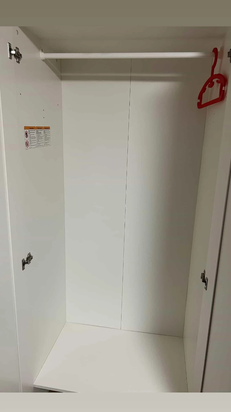 White 3-Door Wardrobe with Mirrors