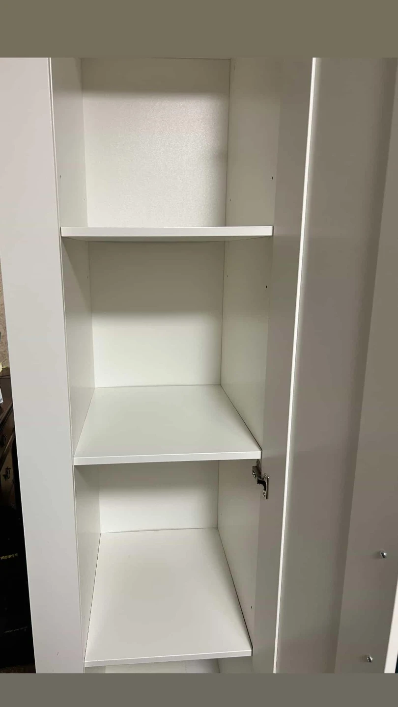 White 3-Door Wardrobe with Mirrors - photo 3