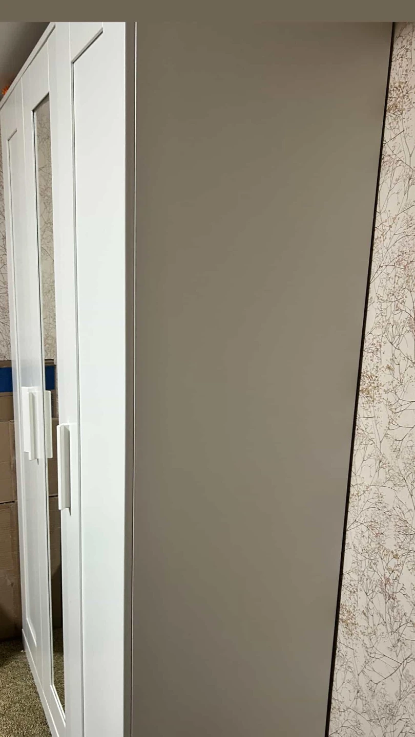 White 3-Door Wardrobe with Mirrors - photo 4