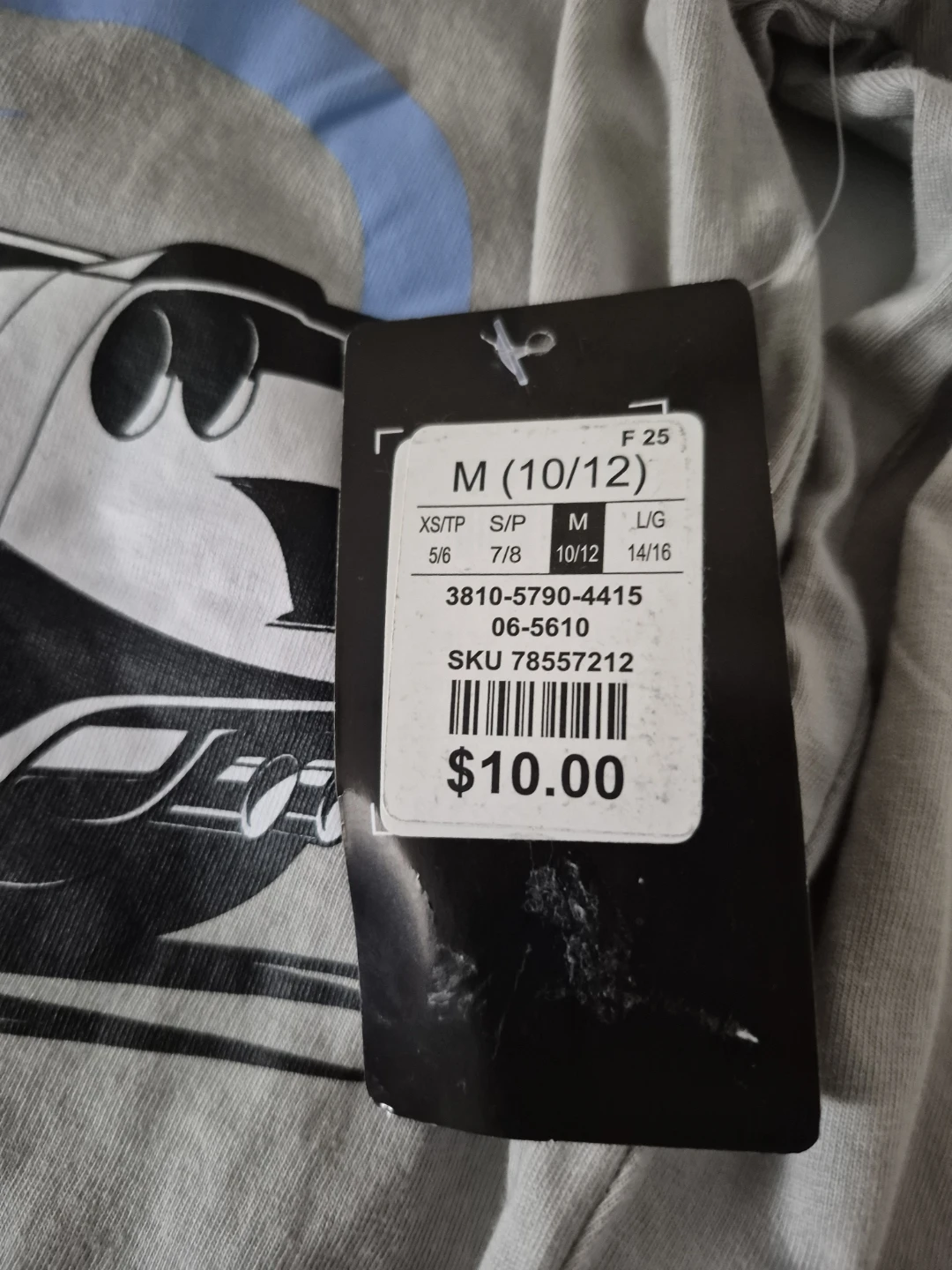 Grey Long Sleeve T-Shirt M (10/12) Car Graphic