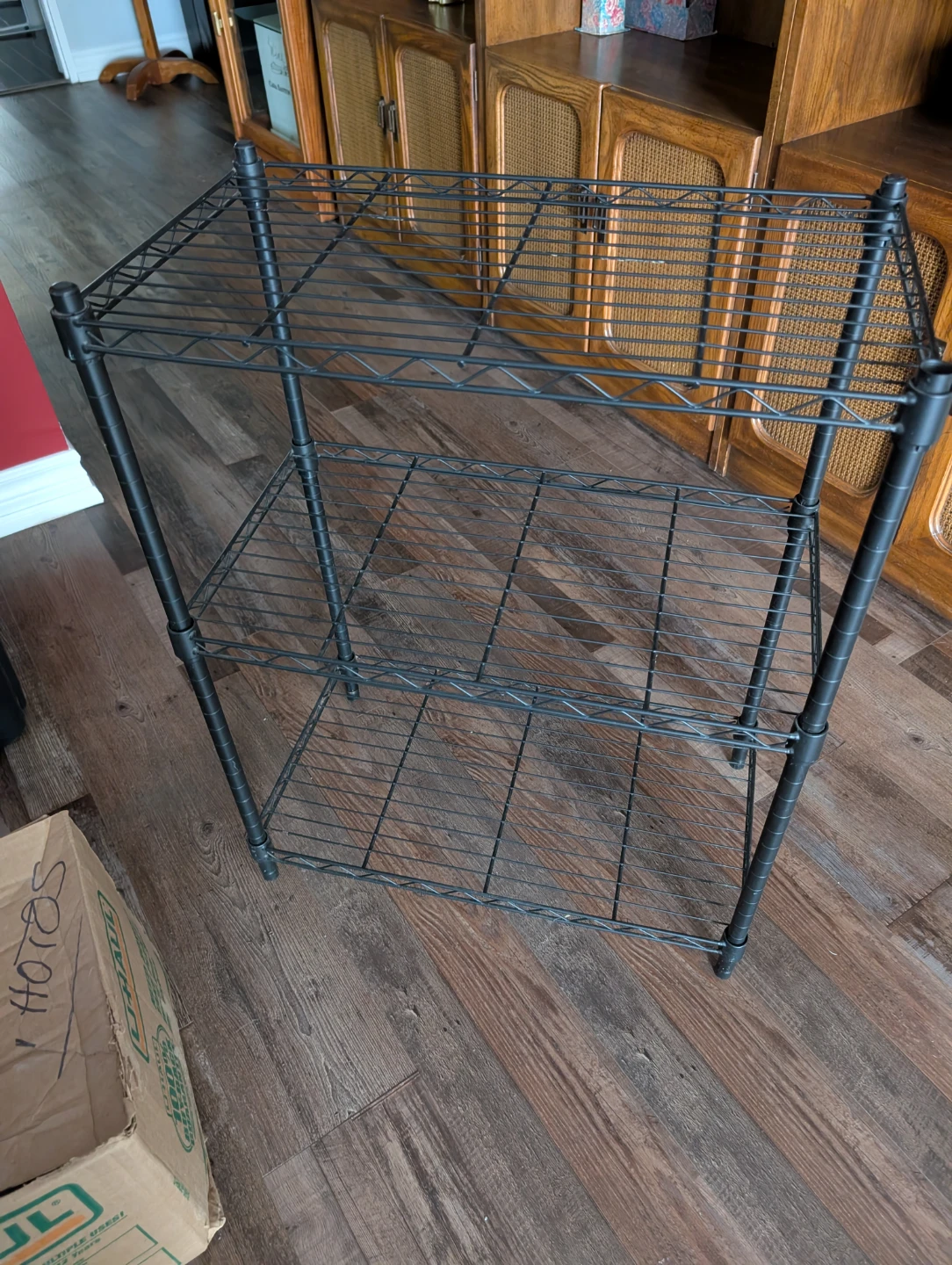 Black 3-Tier Wire Shelving Unit