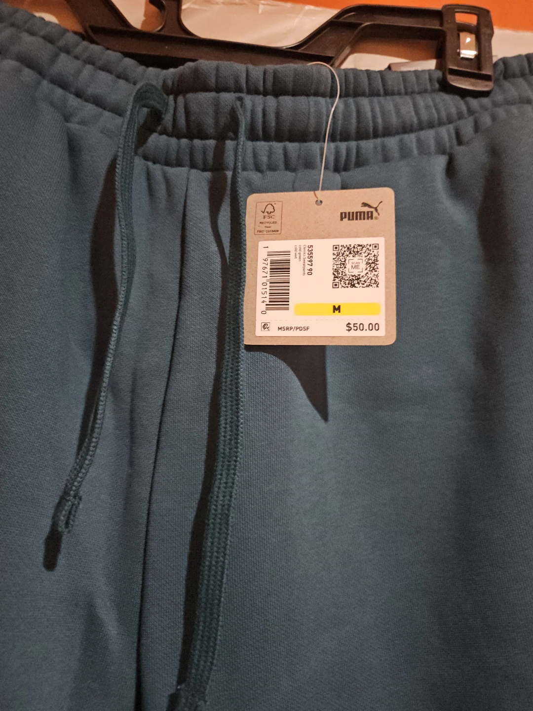 Puma Men's Teal Joggers Sweatpants Size M - photo 2