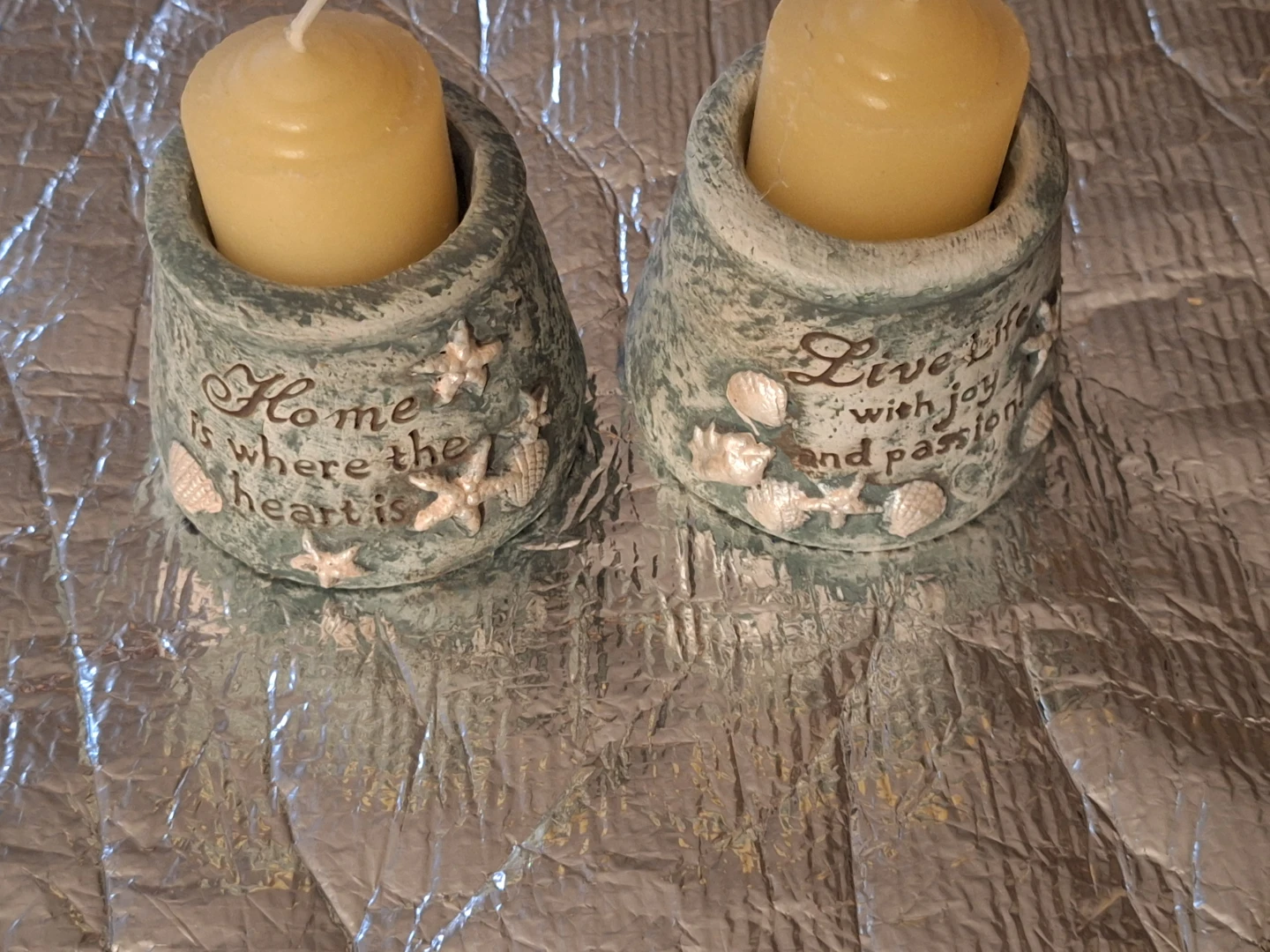 Set of 2 Decorative Candle Holders with Inspirational Sayings - photo 3
