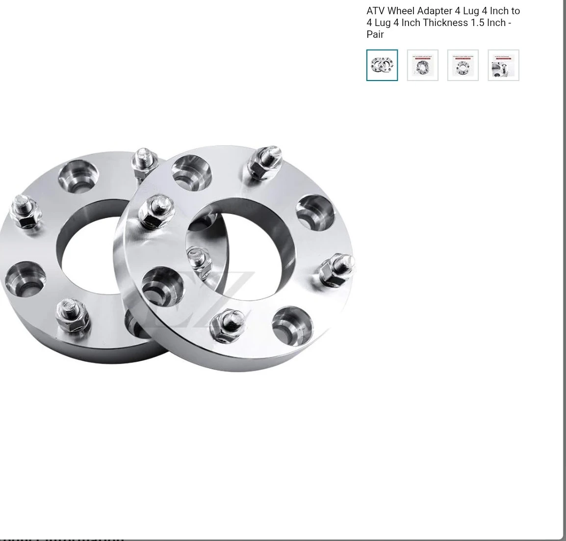 ATV Wheel Spacers Adapters - 4 Lug 4 Inch Bolt Pattern, 1.5 Inch