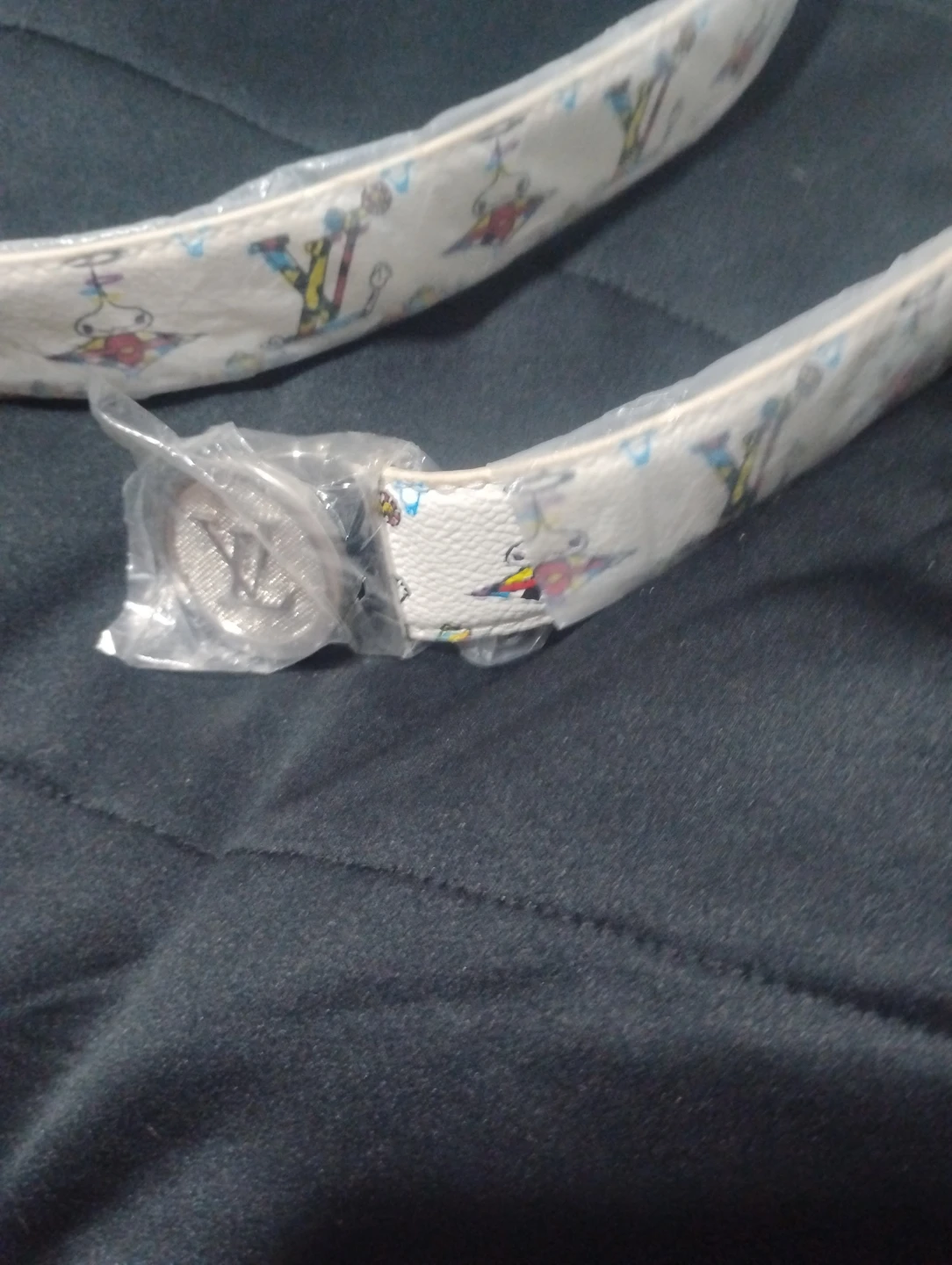 White Cartoon Print Belt  LV - photo 2