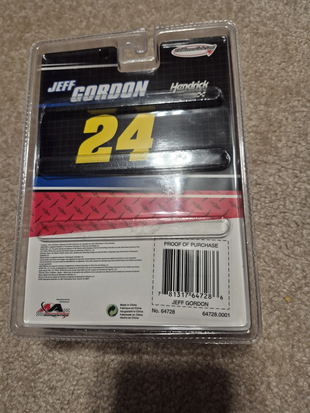 Jeff Gordon #24 NASCAR Stock Car Die-Cast 1/64 - photo 2