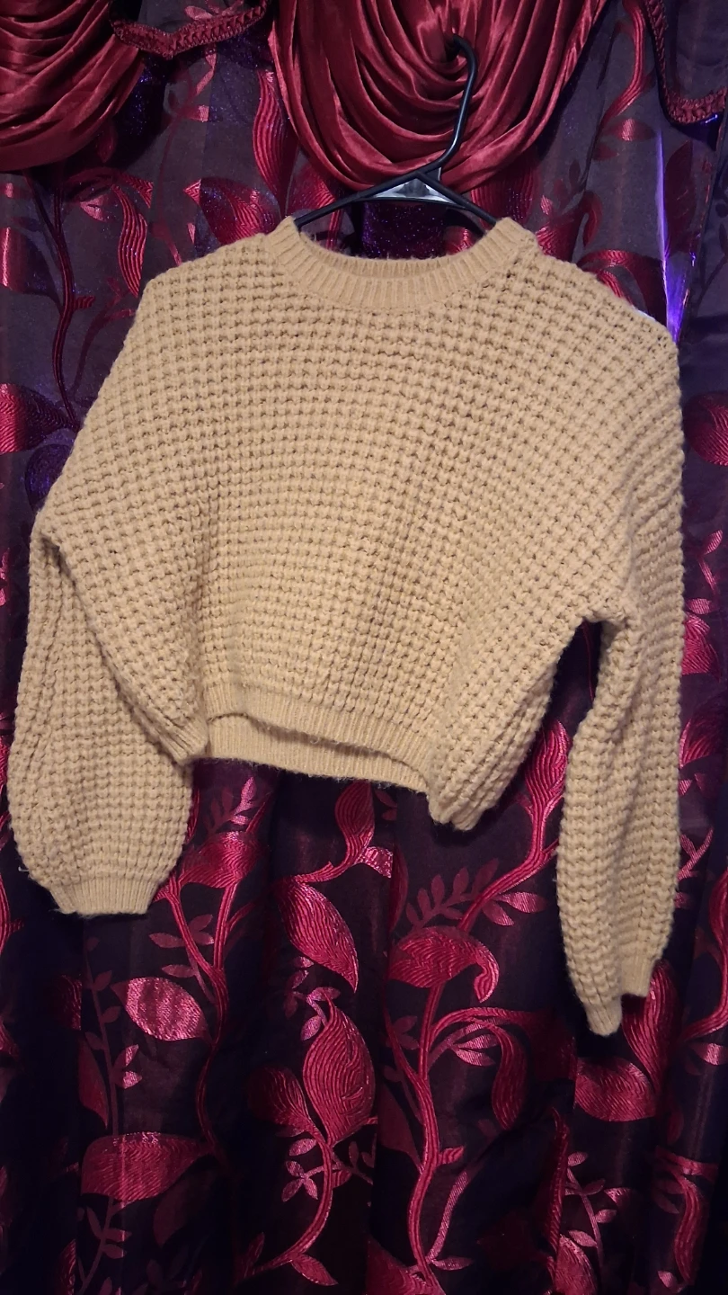 Elodie Women's Waffle Knit Sweater - Mustard Yellow - XS - photo 4