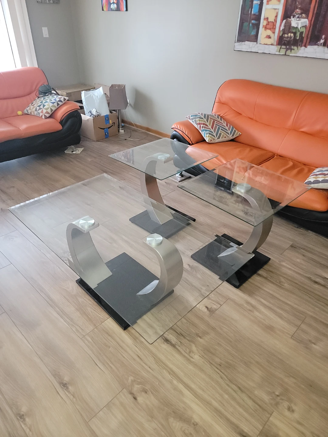 Glass Coffee Table Set