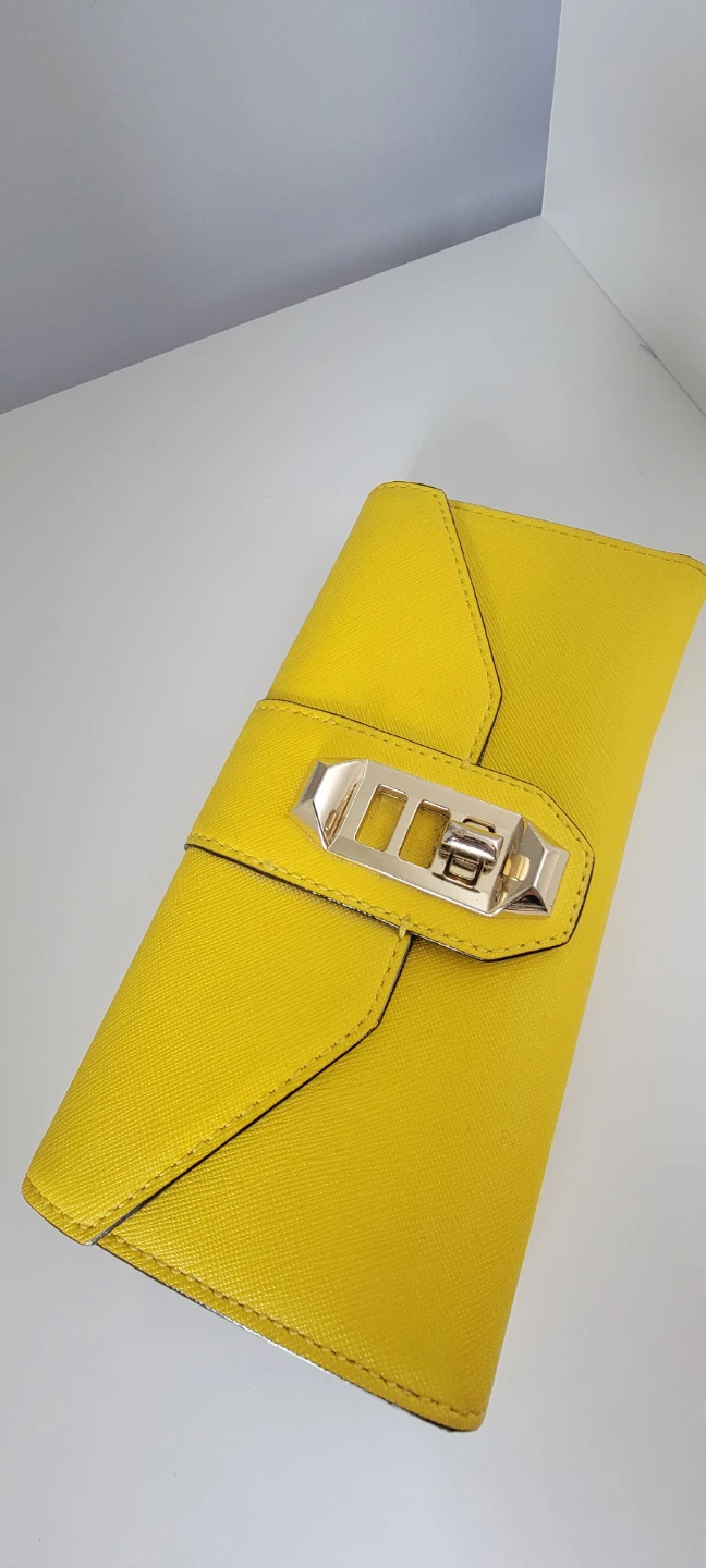Rebecca Minkoff Yellow Saffiano Leather Wallet