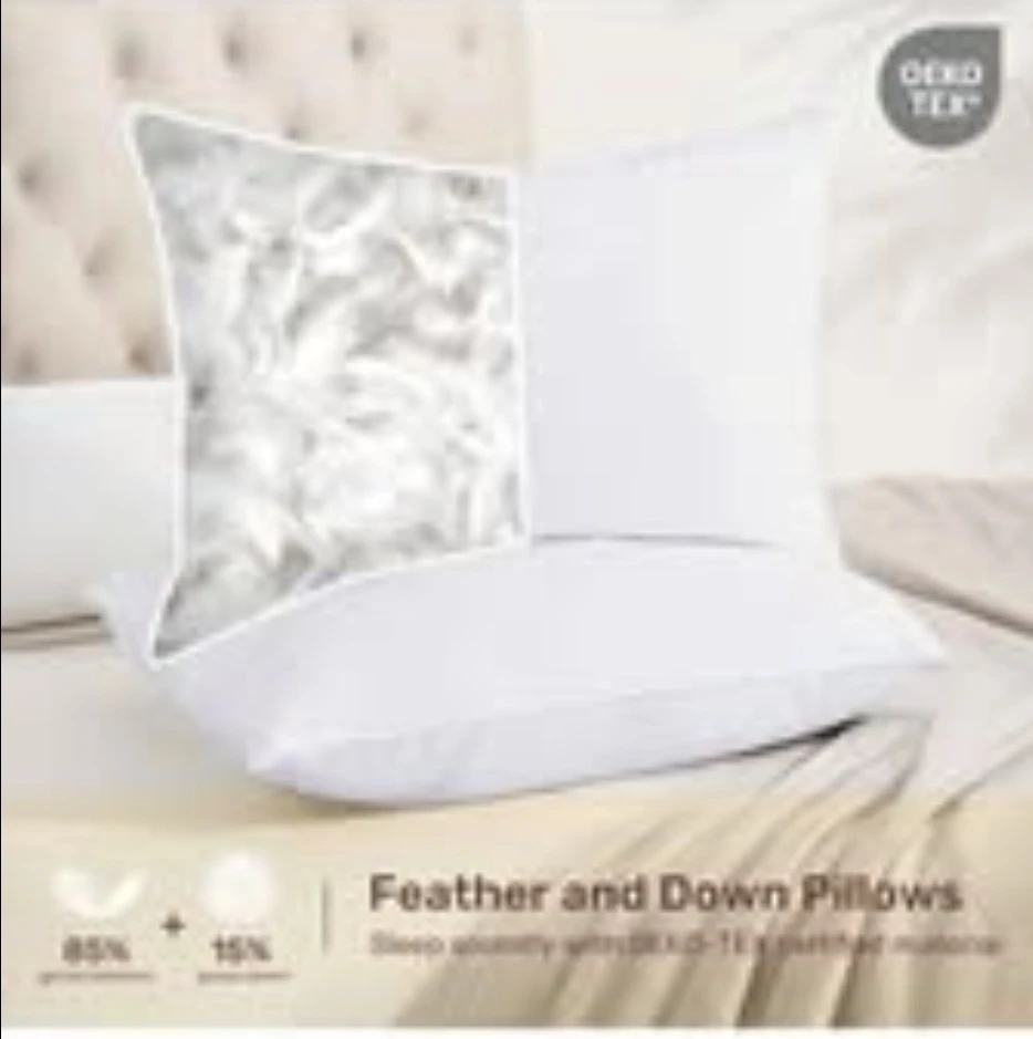 Premium Feather and Down Pillows - Medium Firm Support - photo 4