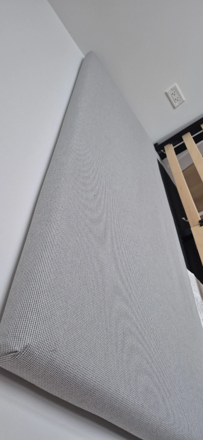 Gray Upholstered Platform Bed Frame + mattress + topper - photo 5