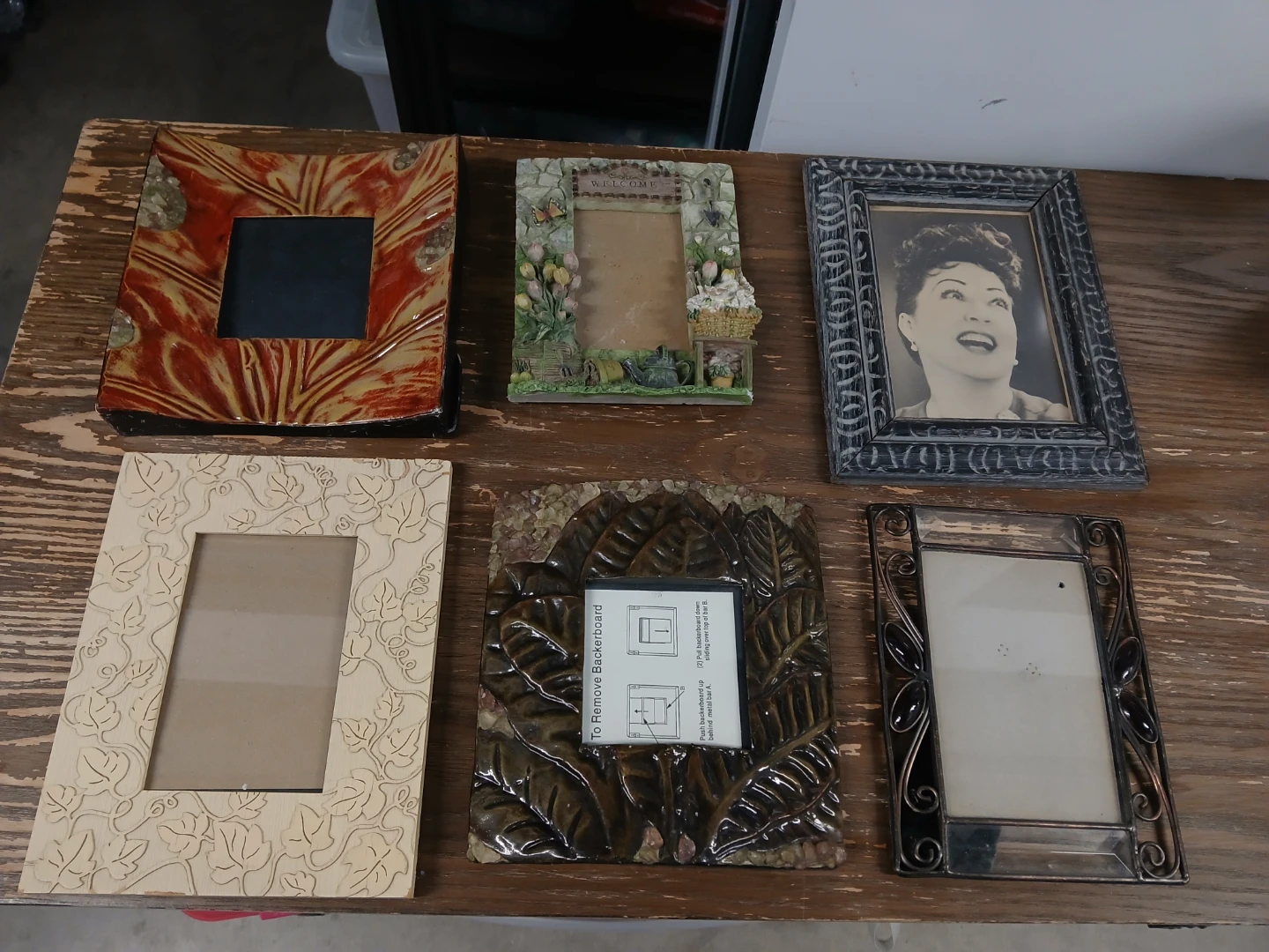 6 Assorted Photo Frames