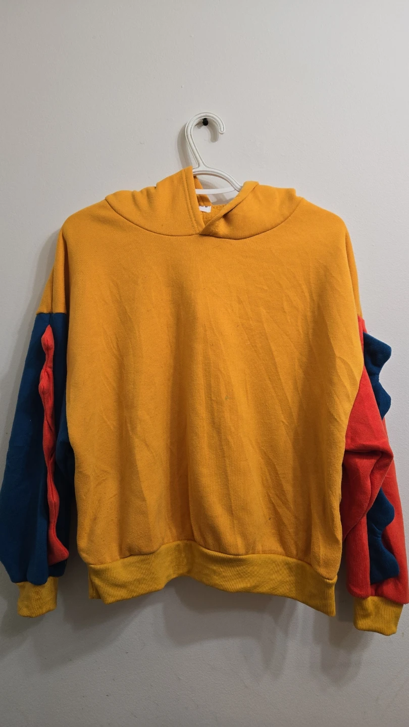Kids Colour Block Dinosaur Hoodie