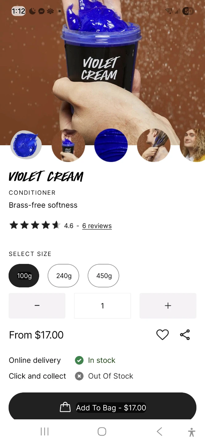 Lush Violet Cream Conditioner - 100g