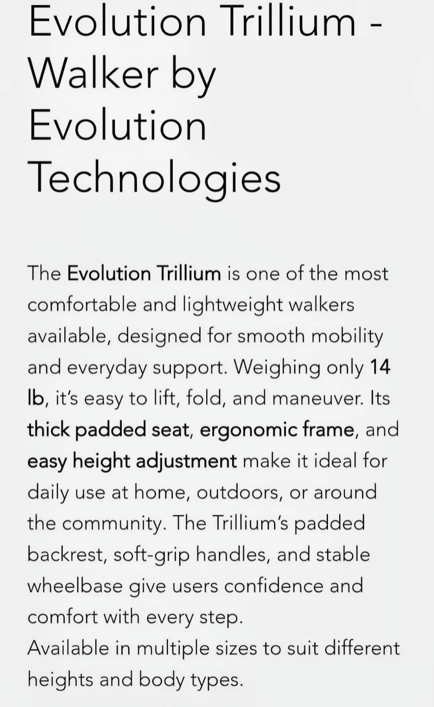 Evolution Trillium Walker - photo 3
