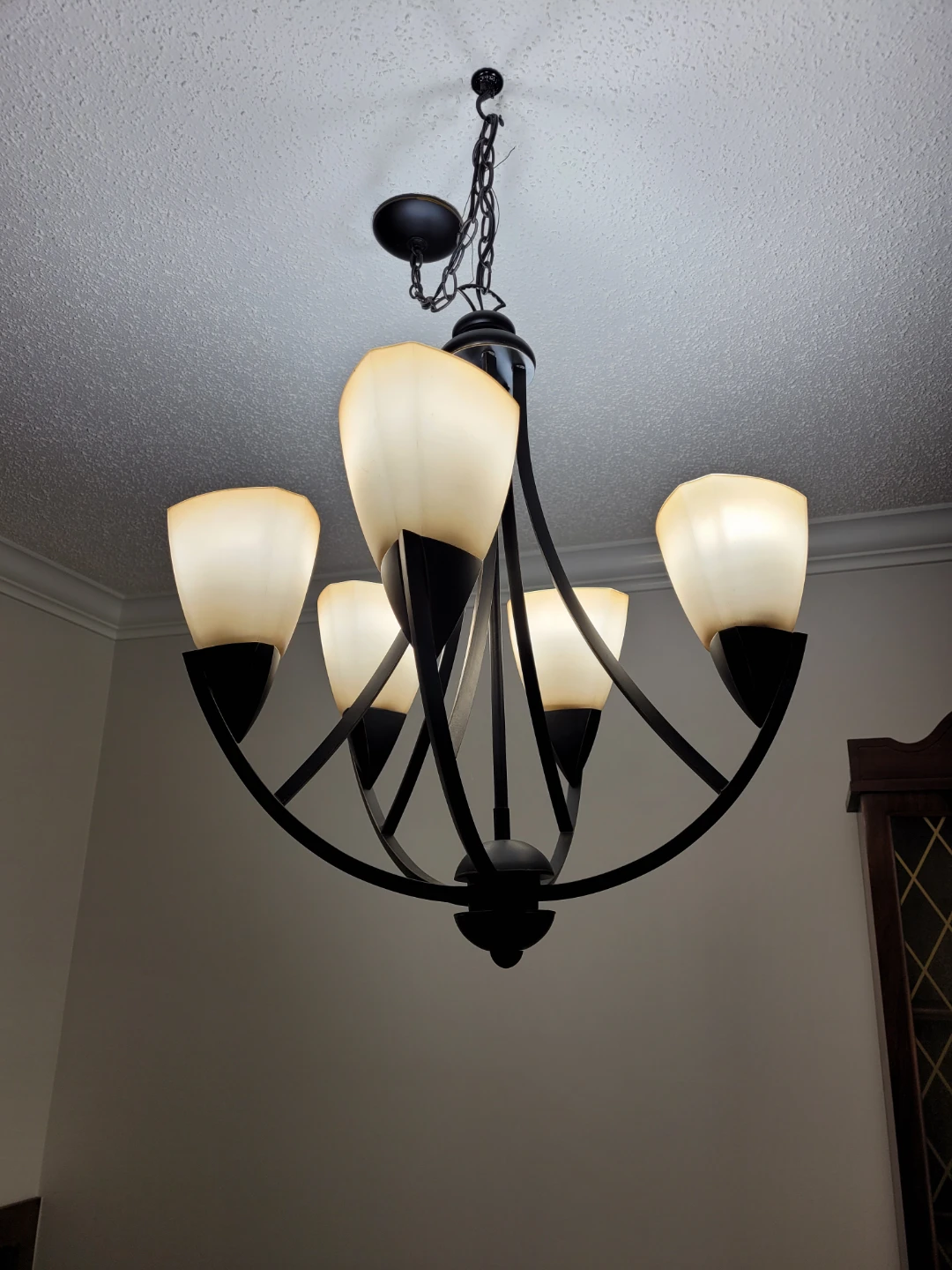 Black Metal 5-Light Chandelier
