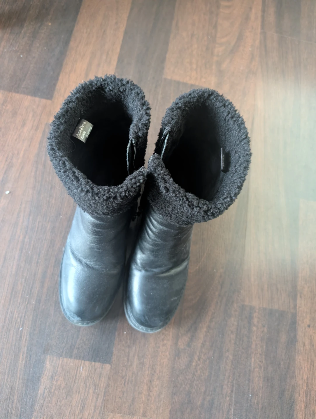 Anna & Ava Black Faux Fur Lined Boots