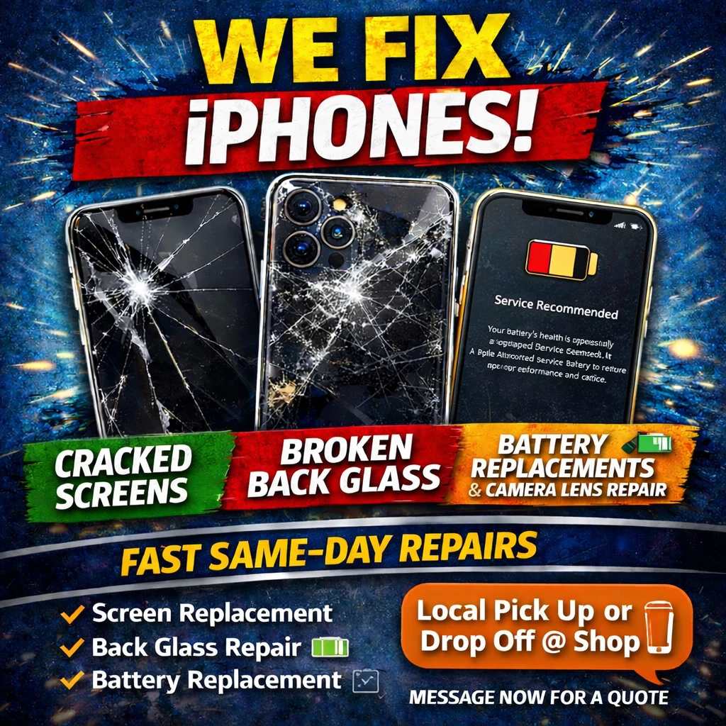📱 iPHONE REPAIR SERVICES – FAST & AFFORDABLE