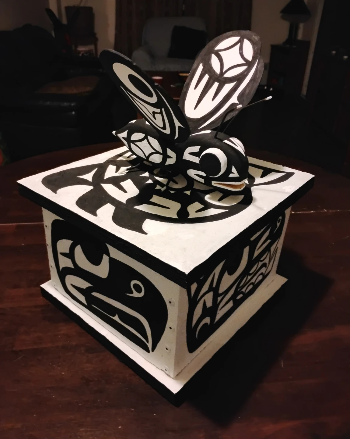 Decorative Keepsake Box with Indigenous Art