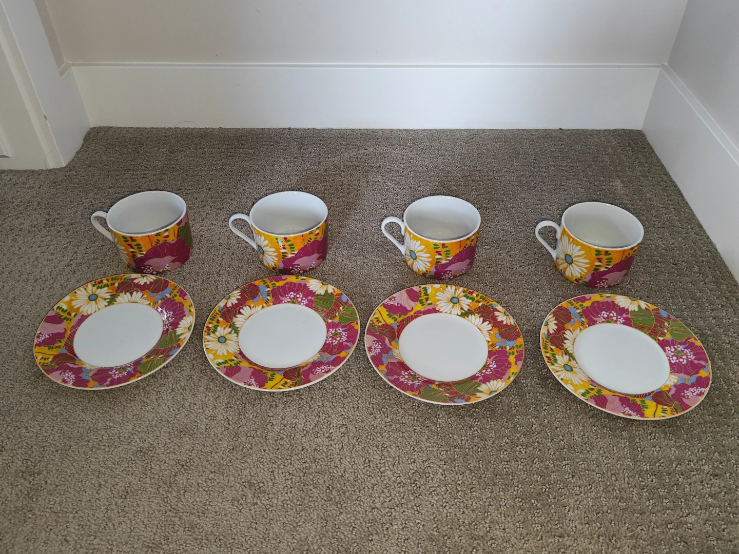 New Stokes Cleo Tableware Tea / Coffee Cup & Saucer - Set of 4 - photo 3