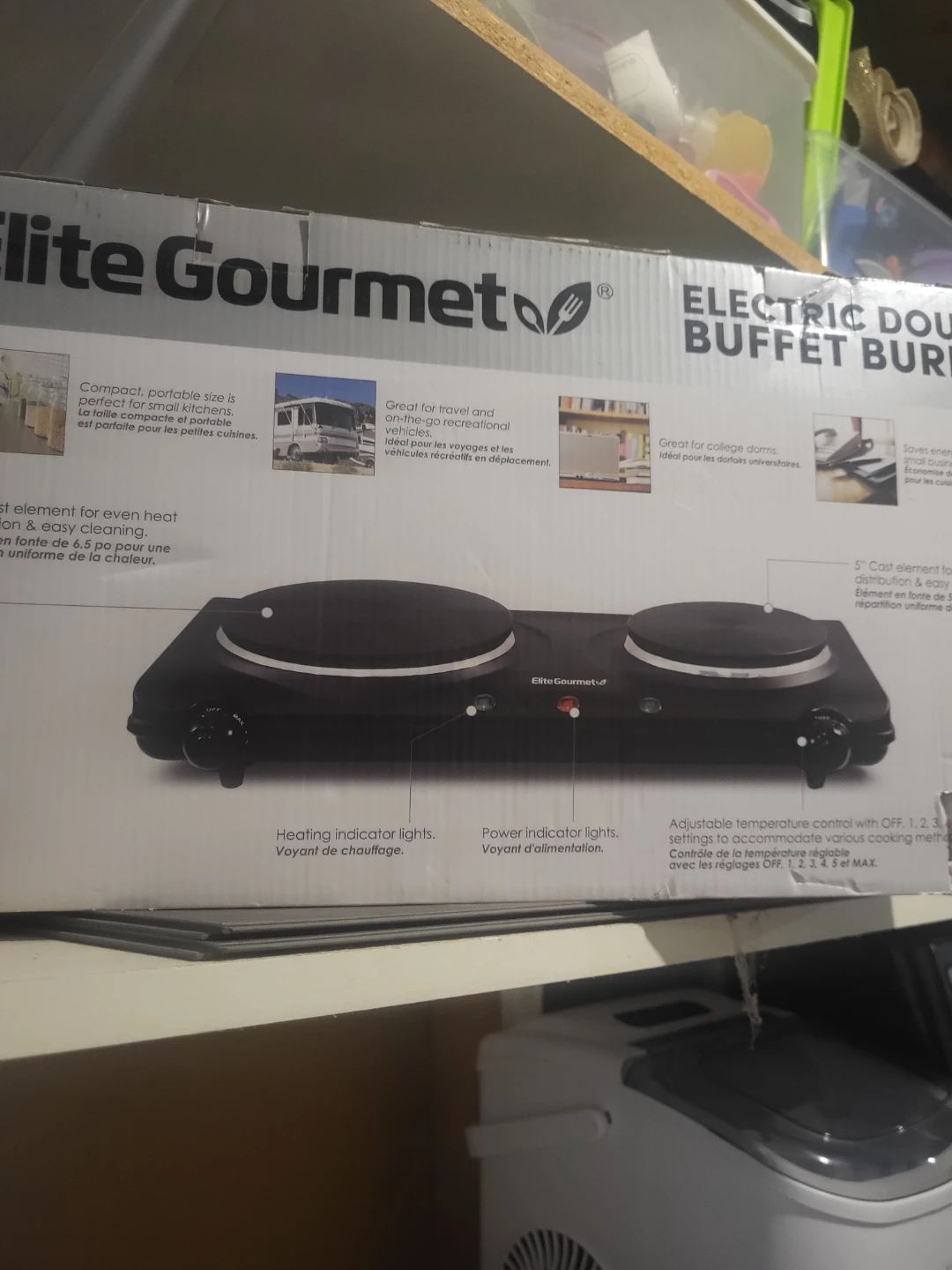 Elite Gourmet Electric Double Buffet Burner - photo 2