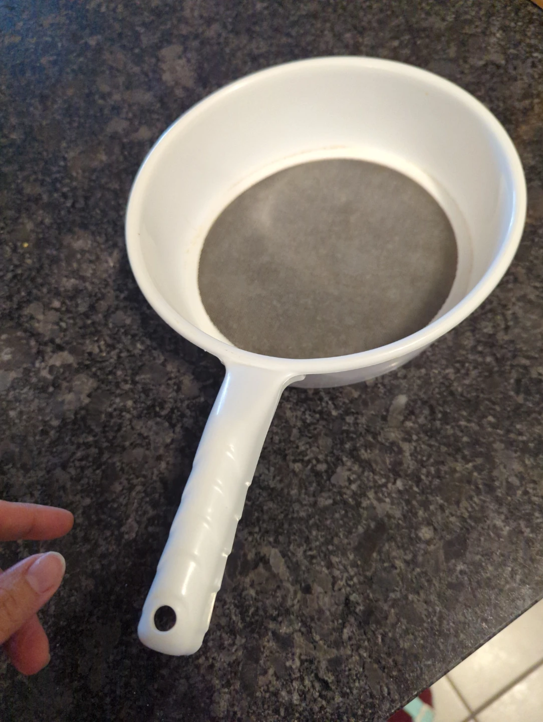 White Kitchen Sieve
