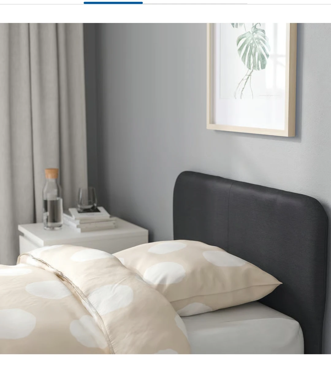 IKEA SLÄTTUM Upholstered Bed Frame - Dark Gray, Twin - photo 2