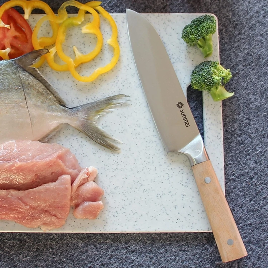 8" Santoku Chef Knife Japanese Style Stainless Steel - photo 4