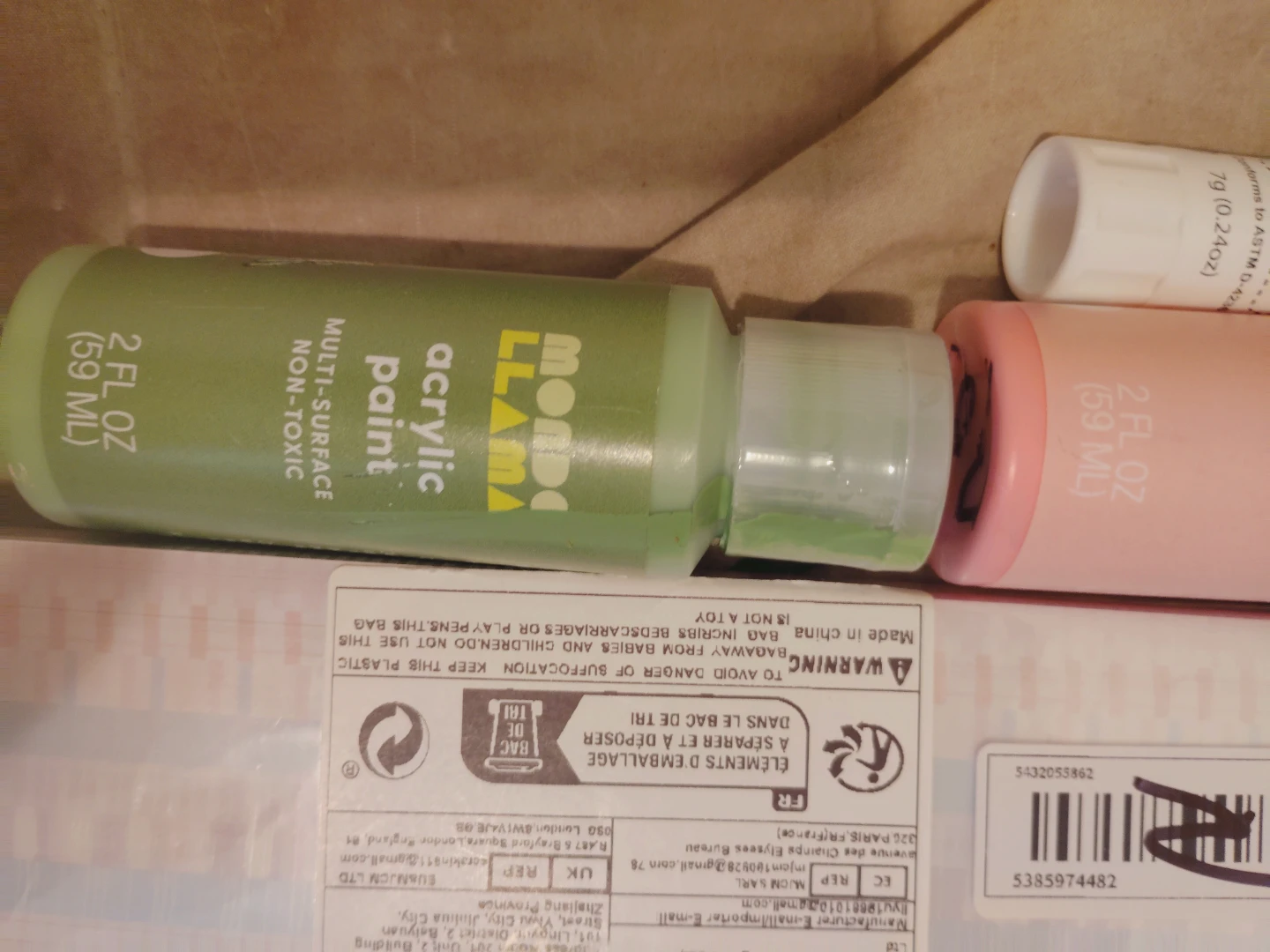 Mondo Llama Acrylic Paint Set - Pink & Green - photo 2