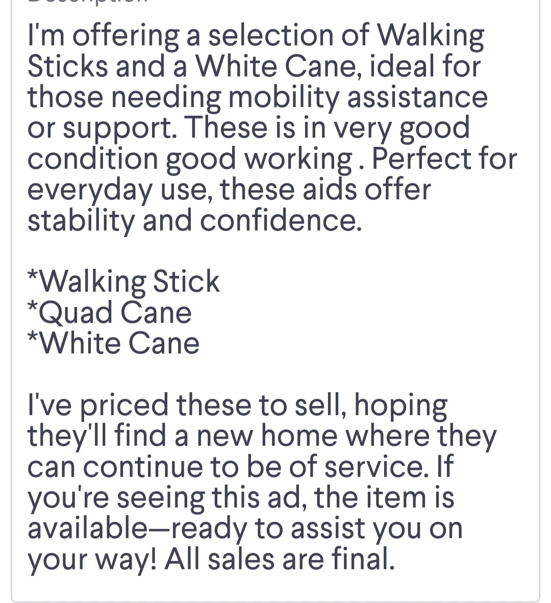 Walking Sticks  & 2 White Cane - photo 5