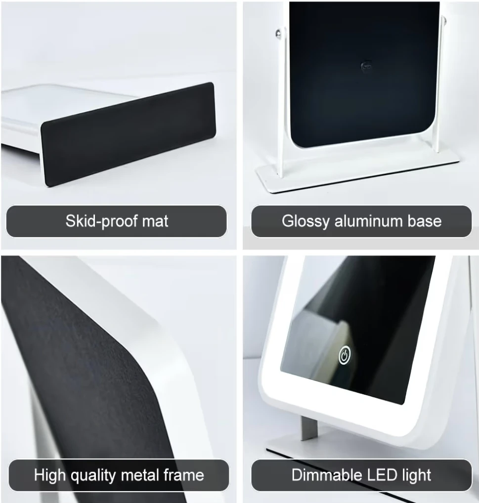 TERROPE Lighted Makeup Mirror with Dimmable LED Light - photo 4