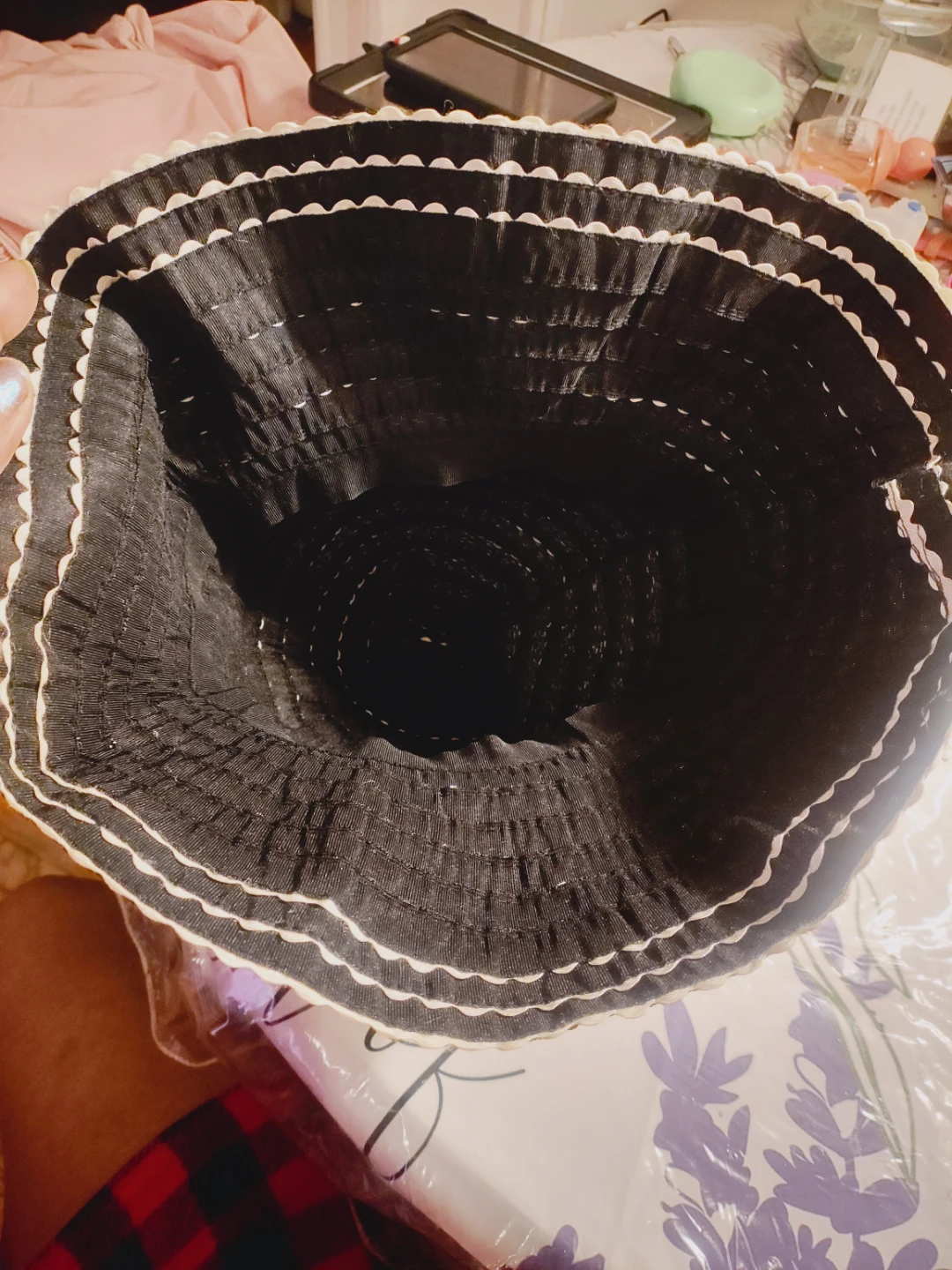 🧡Black and White Striped Sun Hat with Bow - photo 3