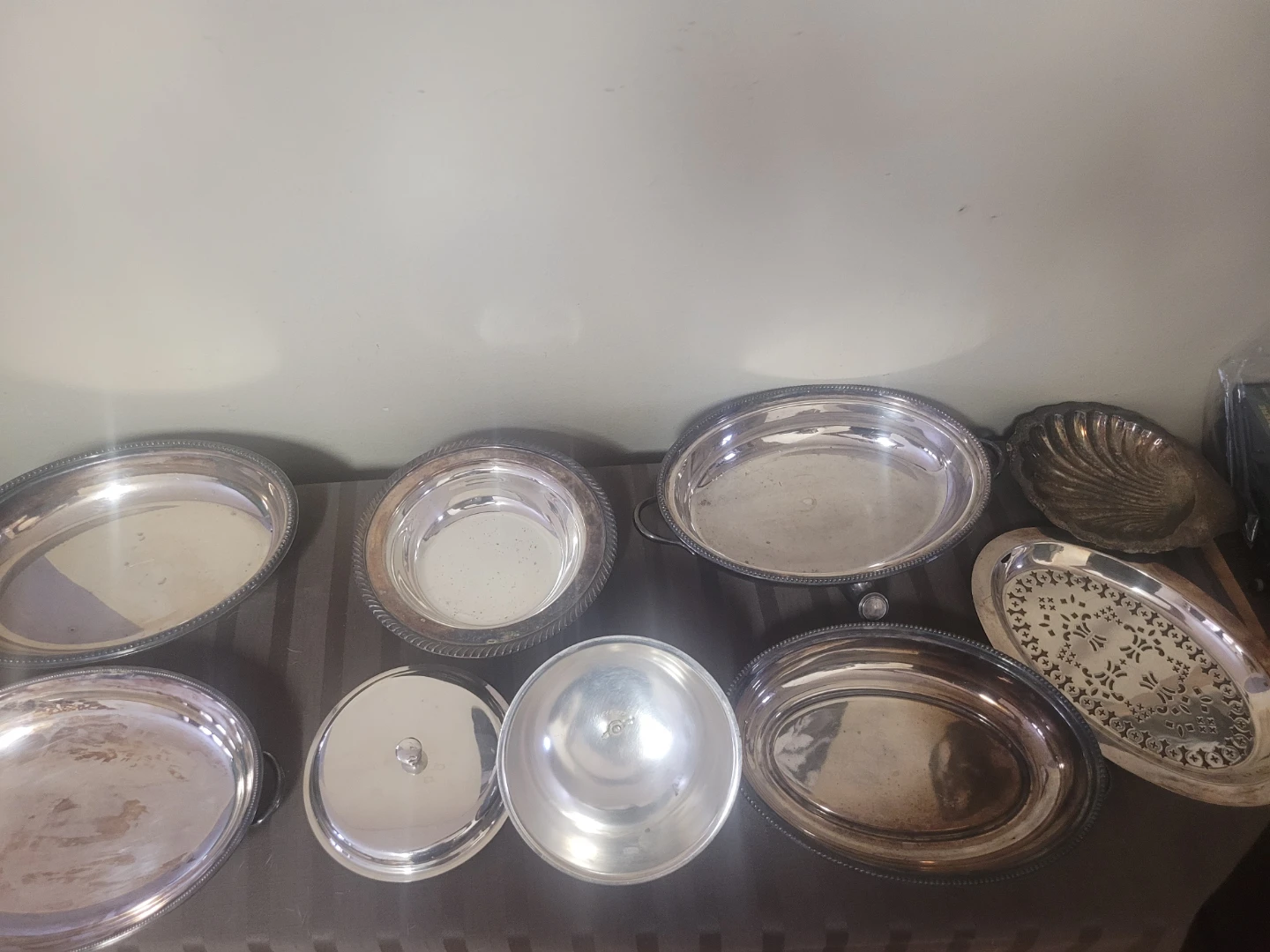 Assorted Silver-Plated Serving Platters and Bowls - photo 2