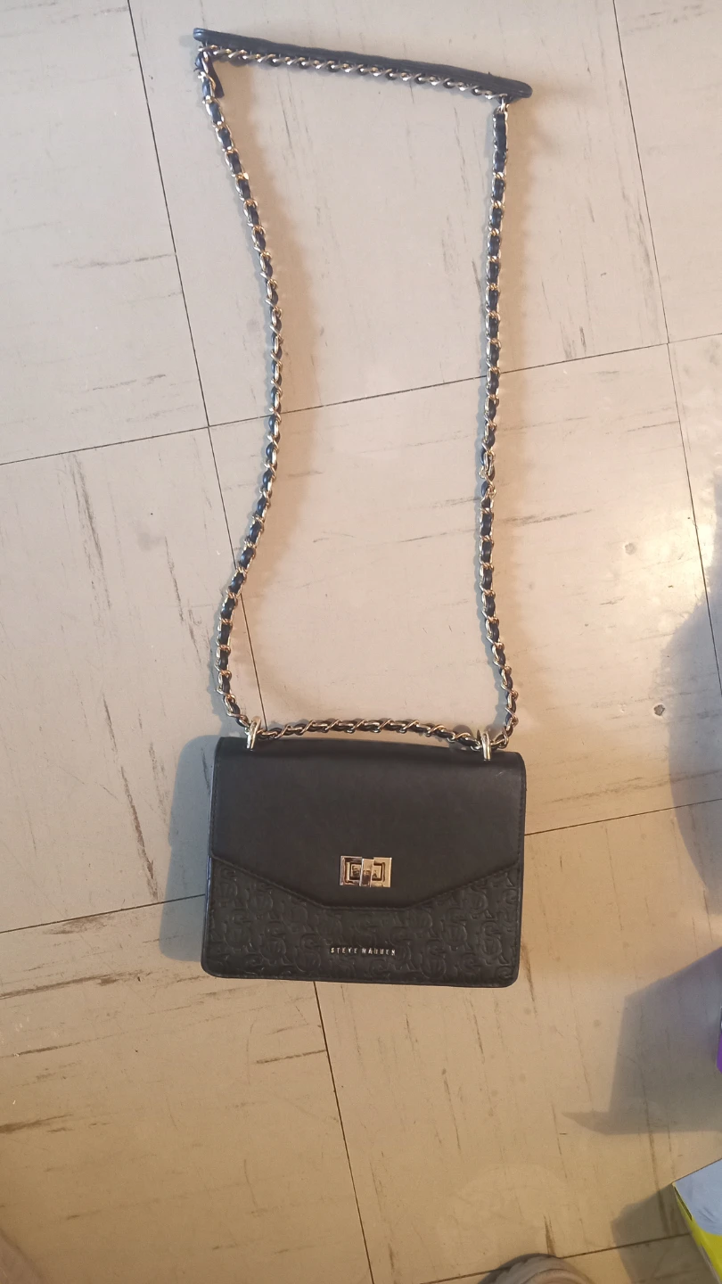 Steve Madden Black Embossed Chain Shoulder Bag - photo 3