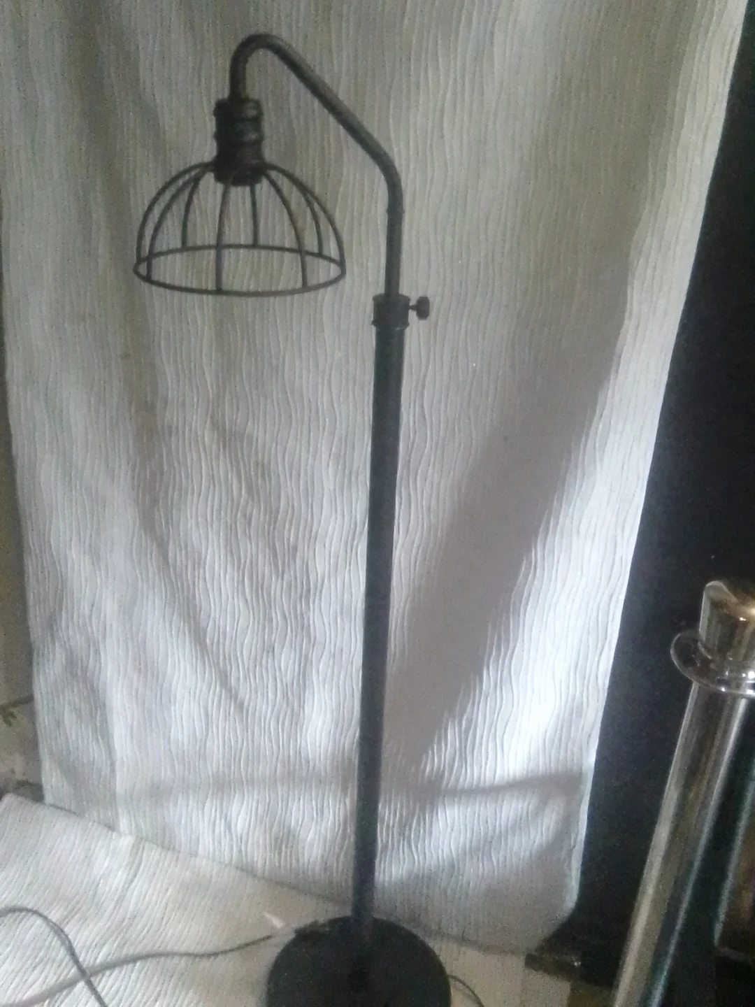 Industrial Style Floor Lamp with Cage Shade