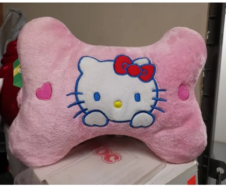 Pink Hello Kitty Bone Shaped Plush Pillow