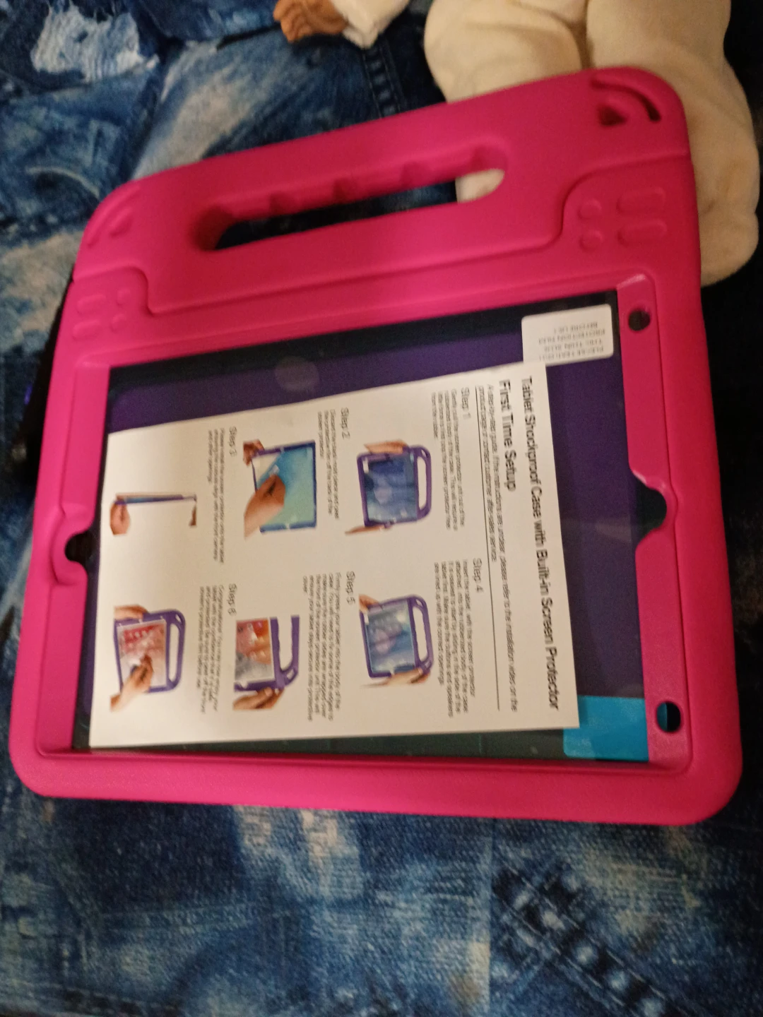 Pink Kid-Friendly Tablet Case with Handle