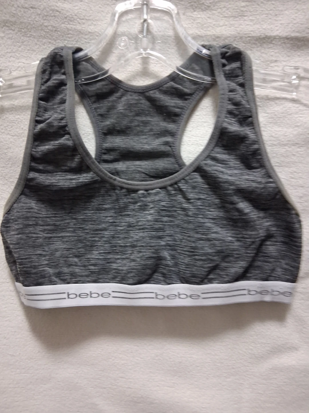 Bebe Girls Grey Sports Bra Size L/G
