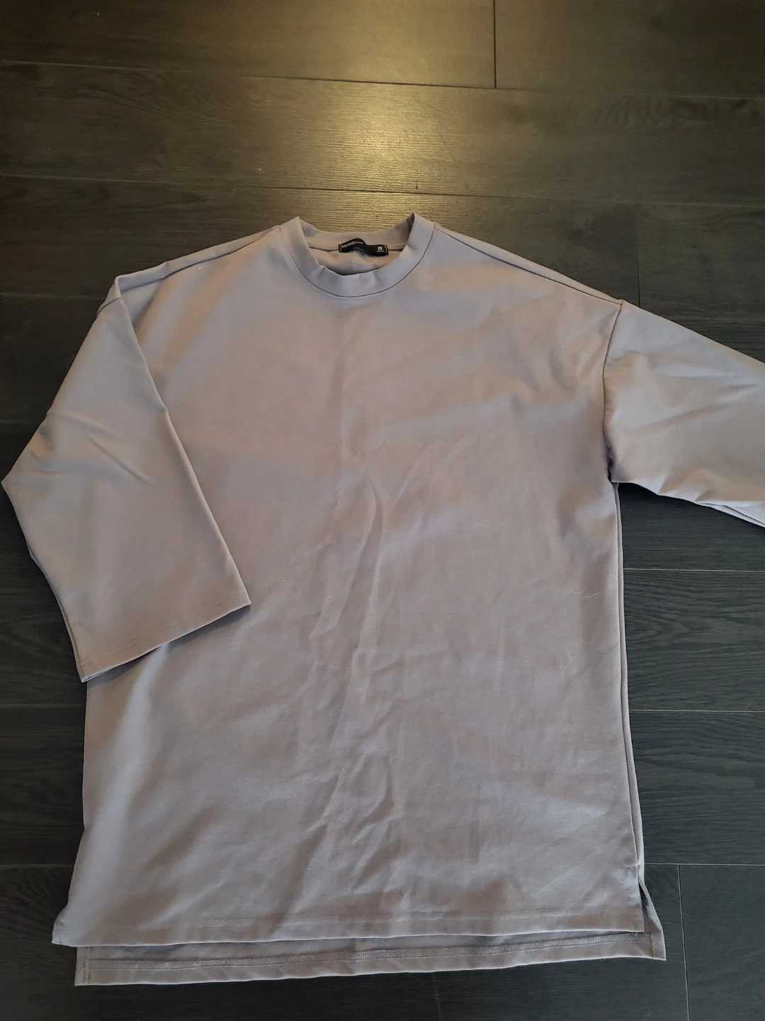K-fashion - MIXXO Men's Grey Crew Neck Long Sleeve Shirt Size M