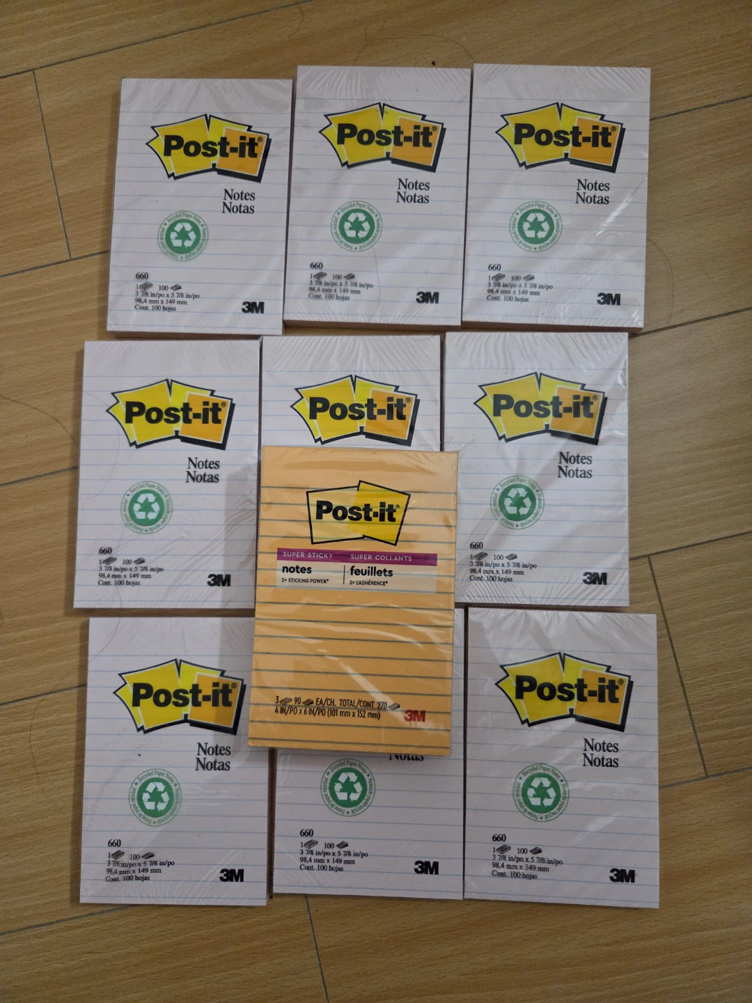12 packs of post it lined note pads
