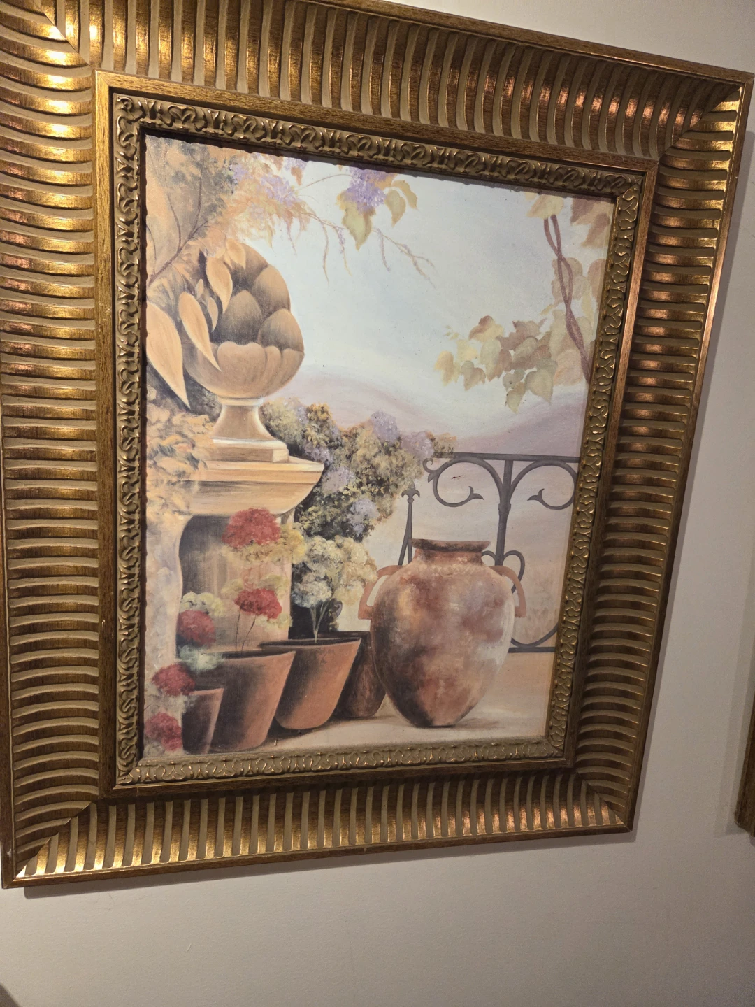 Framed Artwork Set - Tuscan Balcony Scene