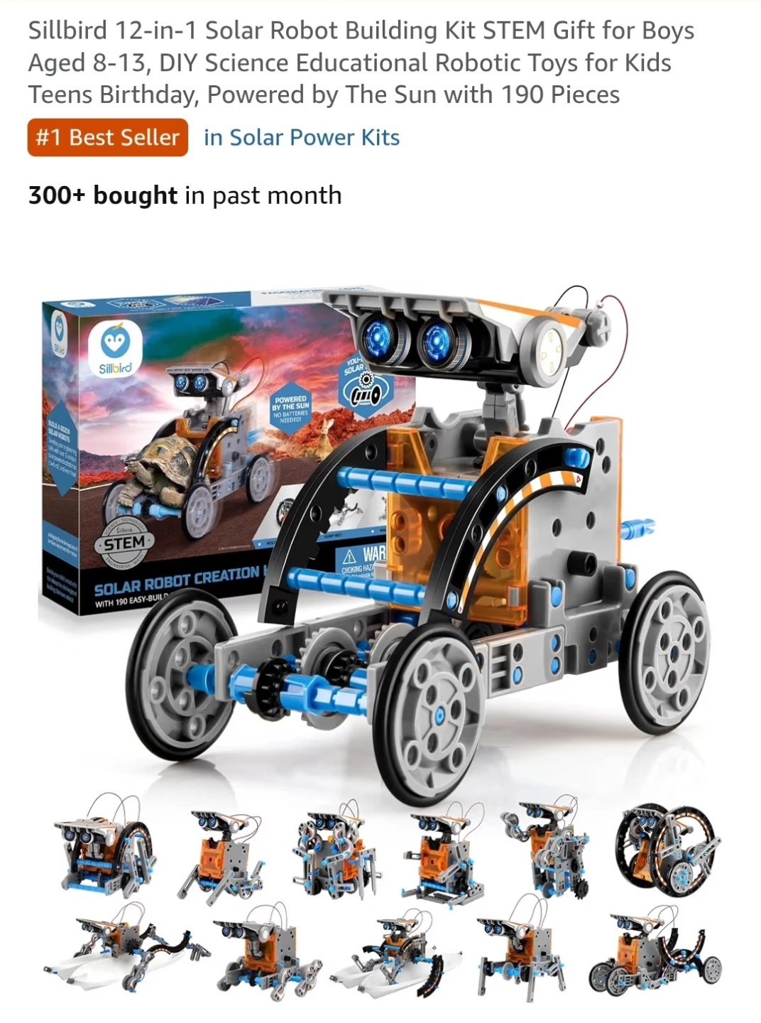 Educational 12-in-1 Solar Robot Kit