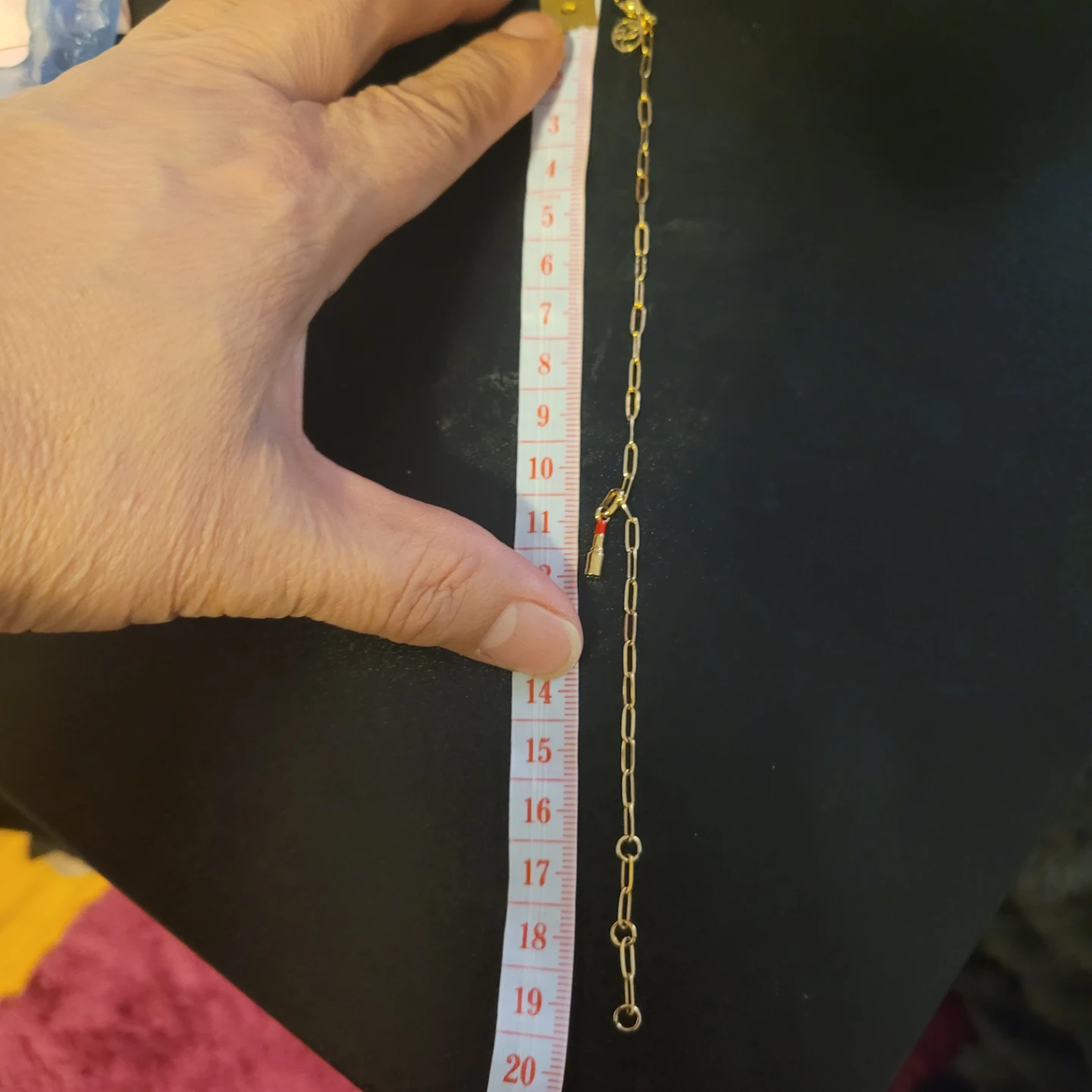 Gold Tone Paperclip Chain Bracelet with Charm - photo 5