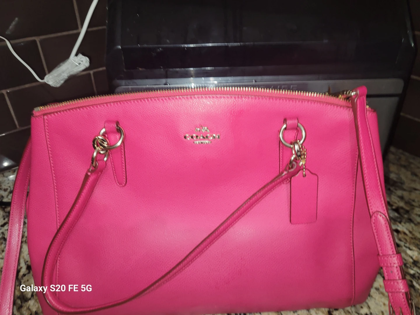 Coach Pink Leather Handbag - photo 2