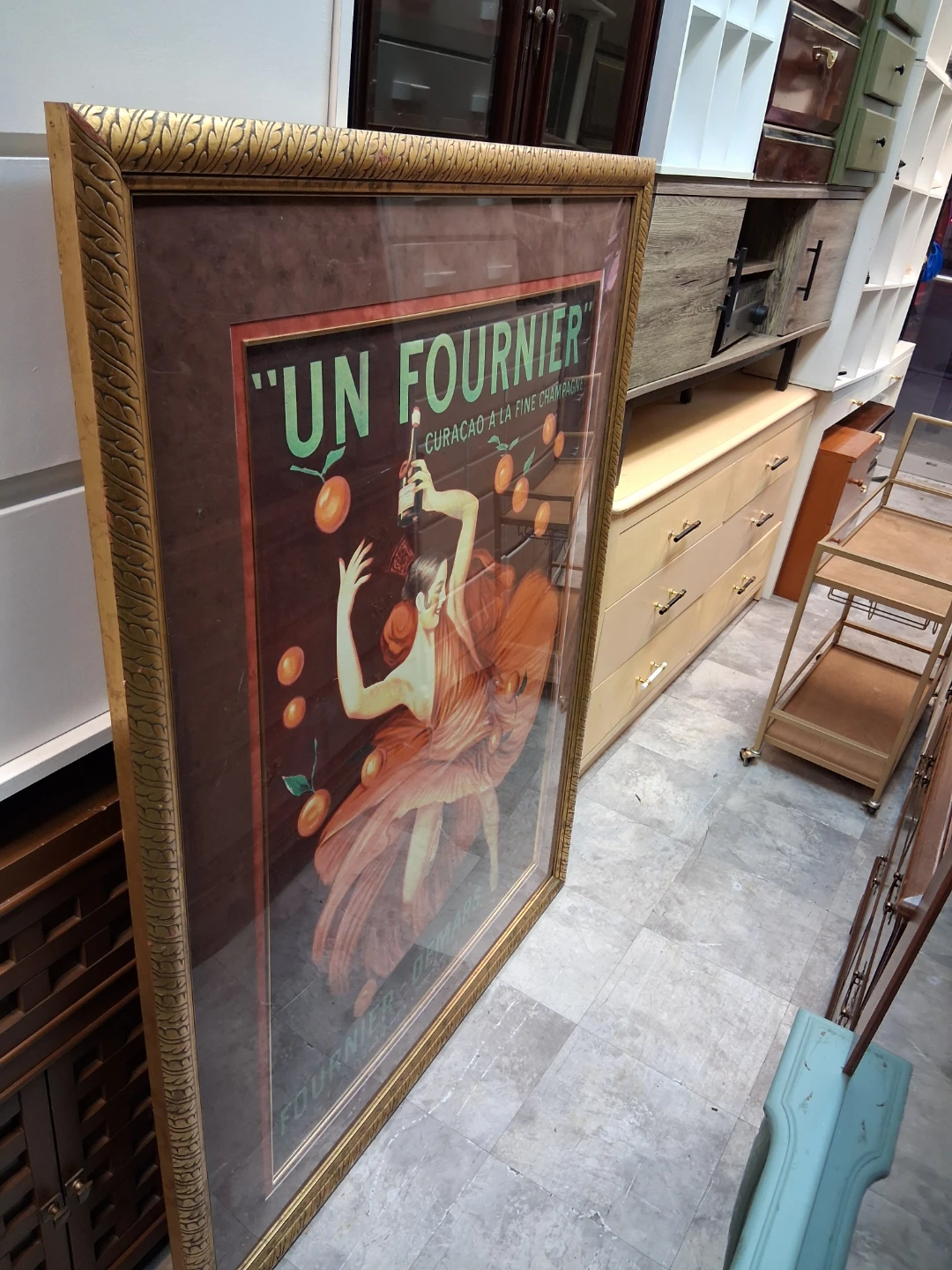 Vintage "Un Fournier" Curacao Advertising Poster