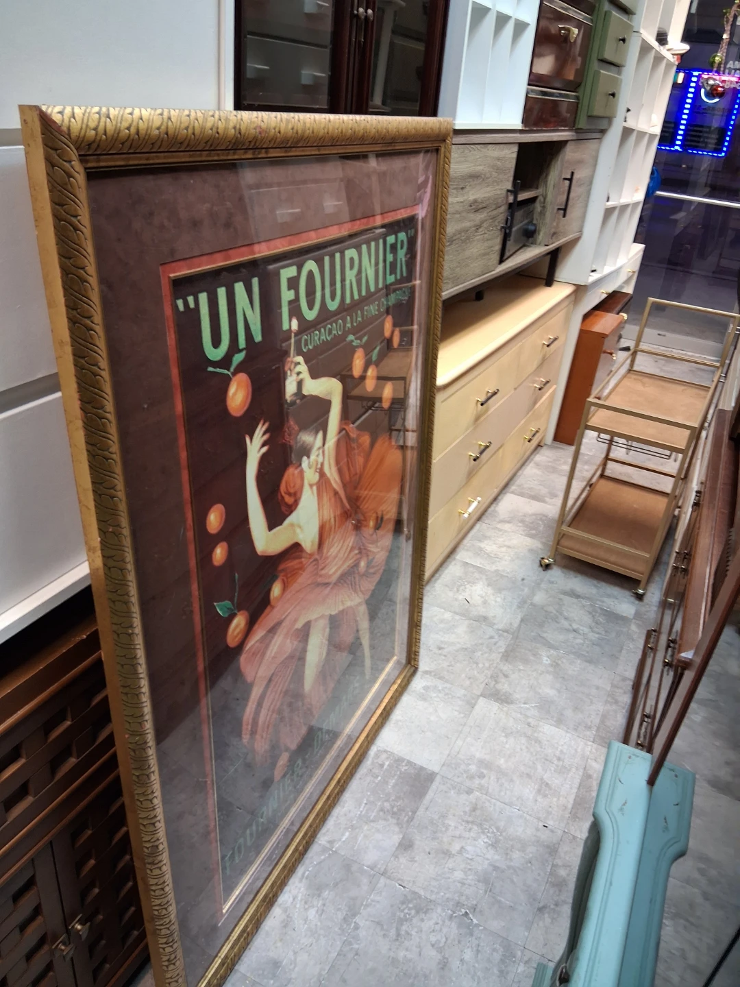 Vintage "Un Fournier" Curacao Advertising Poster - photo 2
