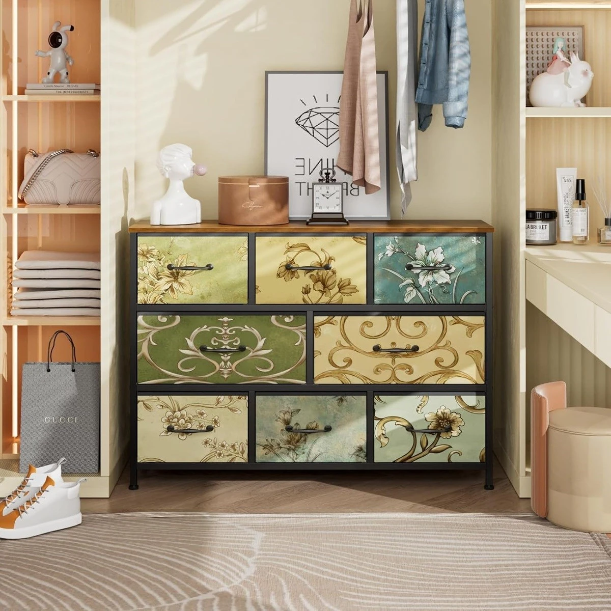 8-Drawer Dresser with Floral Design🥕