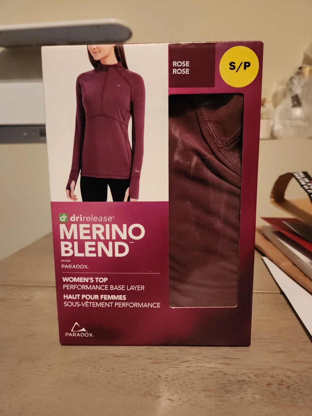 Paradox Women's Merino Blend Long Sleeve Top - Rose - S/P